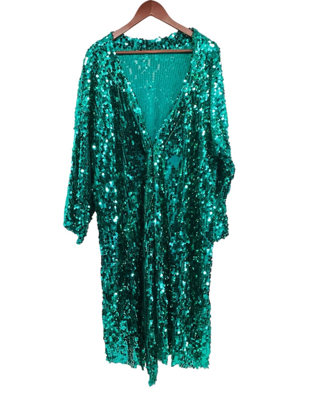 🐵 Emerald Sequin Jacket, Size XL